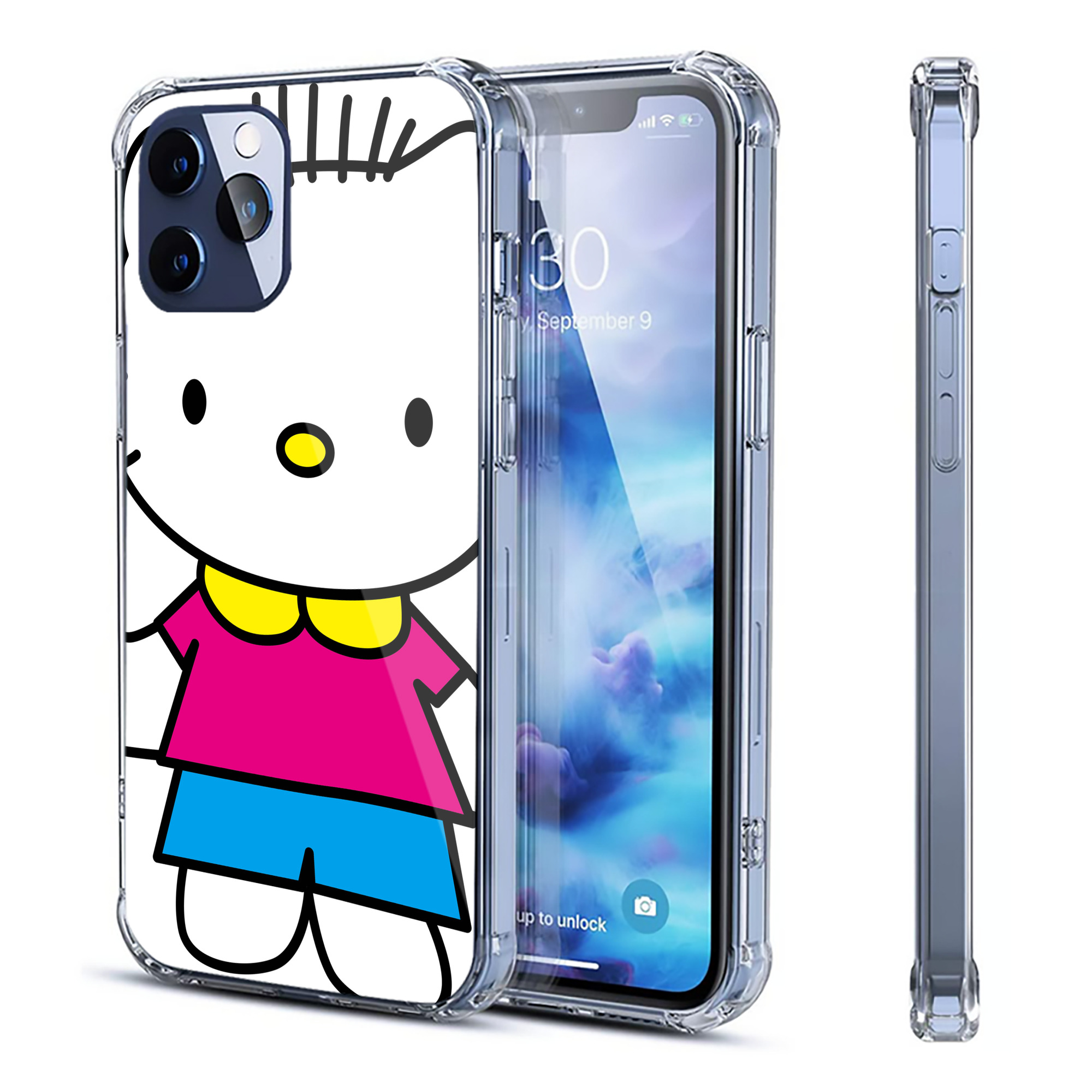 （画像用） Hello Kitty ハローキティ 【iPhone 12シリーズ対応】透明スマホケース（クリアソフトケース）